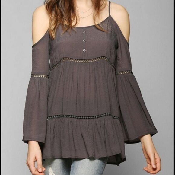 Anthropologie Staring at stars‎ cold shoulder tunic blouse size medium - Picture 1 of 6